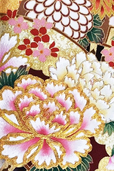 ★新作★【全国往復送料無料】フルセットレンタル
留袖【6351 扇面四季花(京友禅)】
普通巾(146～163cm/～13号まで)