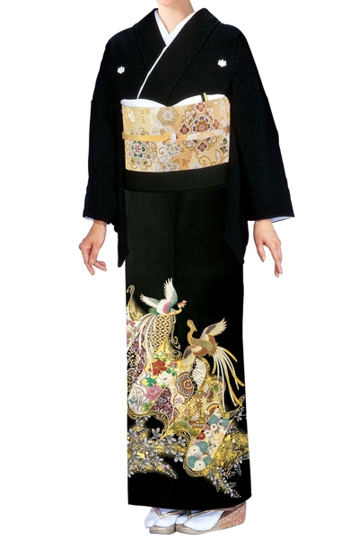 【全国往復送料無料】フルセットレンタル
留袖【1057 鳳凰金彩吉祥文(広巾)】
広巾(146～163cm/15～17号まで)