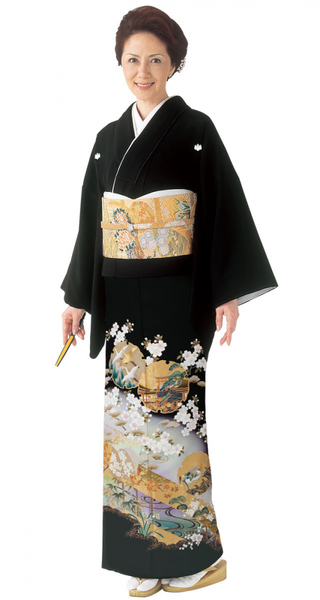【全国往復送料無料】フルセットレンタル
留袖【002-234 扇面景花】
普通巾(146~163cm/~13号まで)