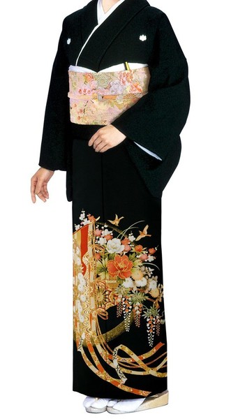 【全国往復送料無料】フルセットレンタル
留袖【6270 花車に几帳】
S丈(139～150cm/13号まで)