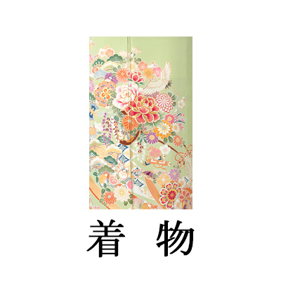 色留袖【9105 花車に鶴(京友禅)(特広巾)】