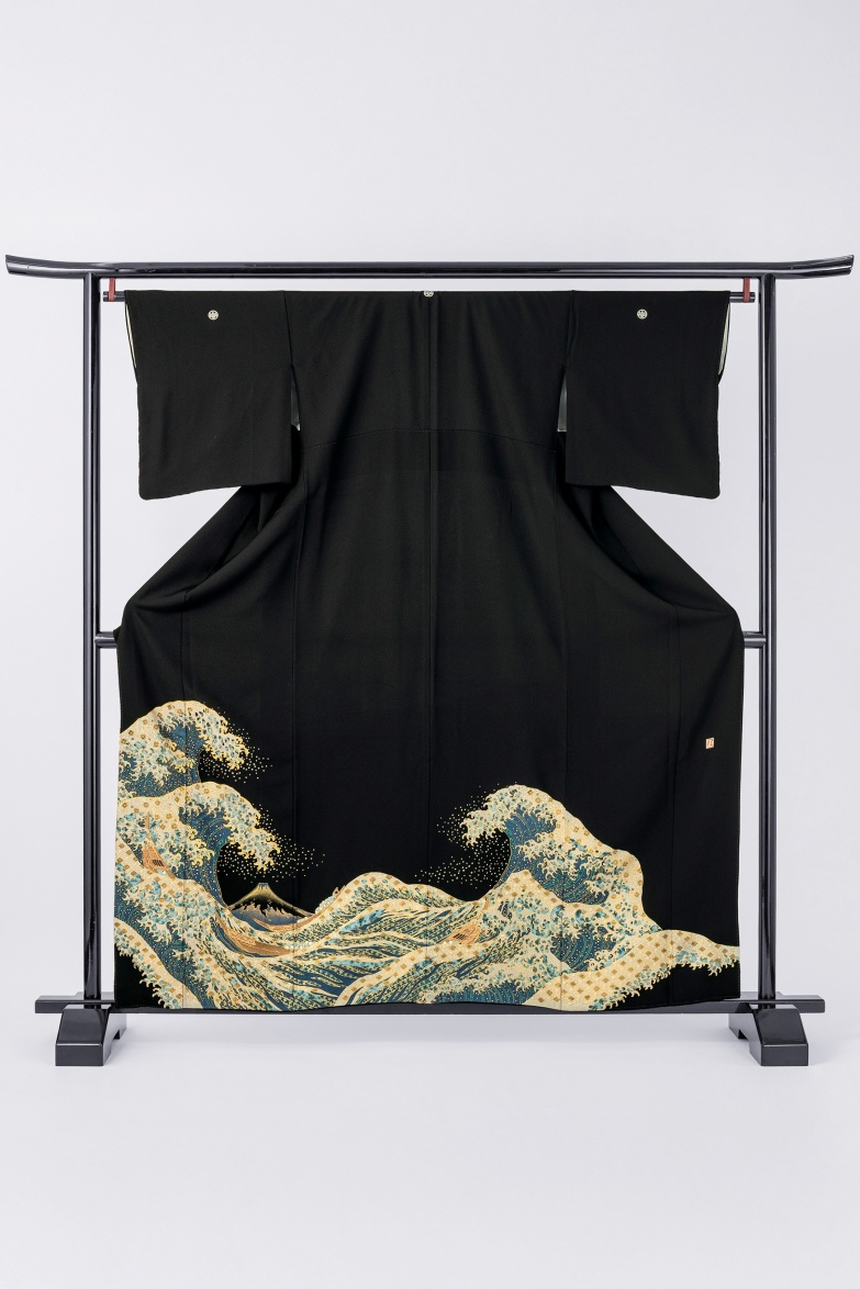 【全国往復送料無料】フルセットレンタル
留袖【6361 浮世絵 北斎】
普通巾(146～163cm/～13号まで)