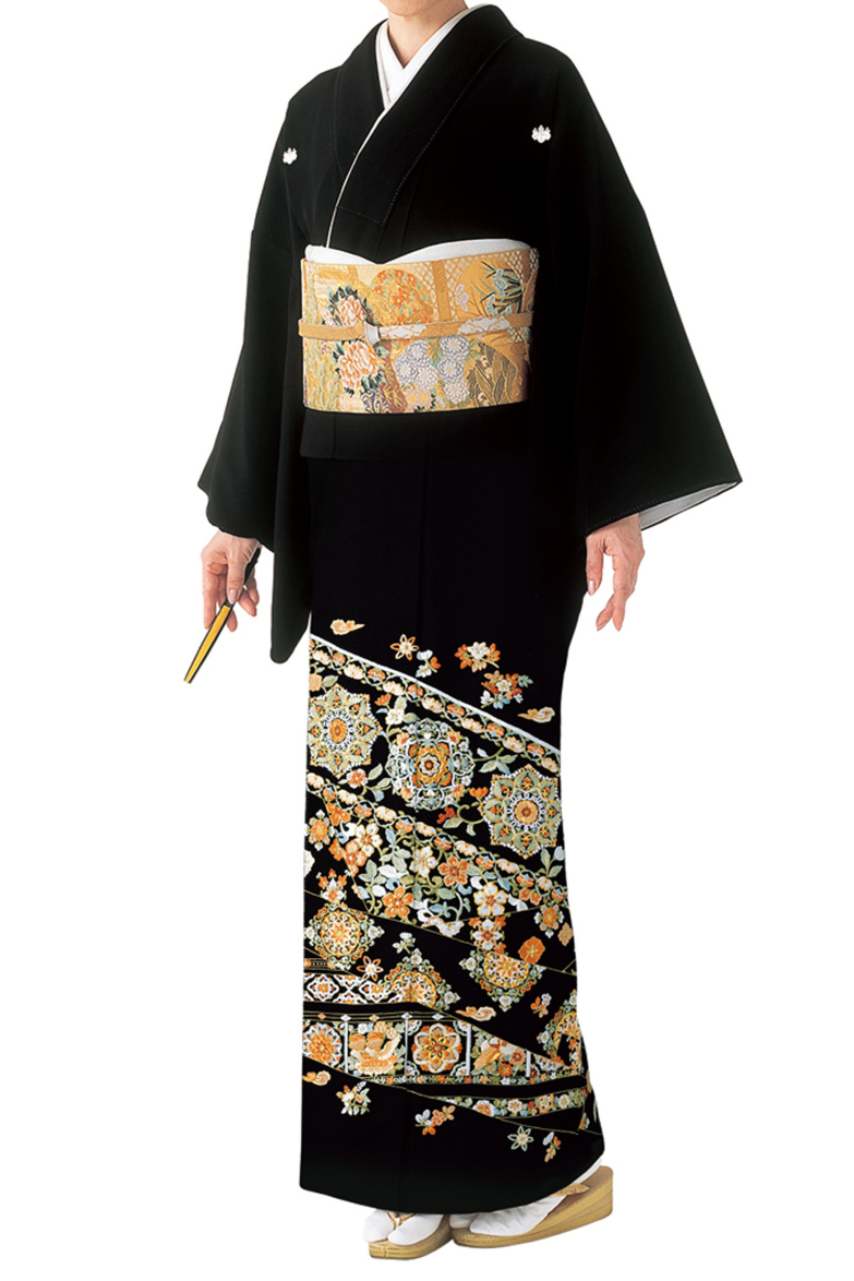 【全国往復送料無料】フルセットレンタル
留袖【6268 熨斗正倉院華紋(総刺繍)】
普通巾(146～163cm/～13号まで)